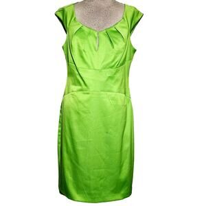 London Times Green Cap Sleeve Dress Size 12 New with Tag